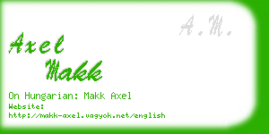 axel makk business card